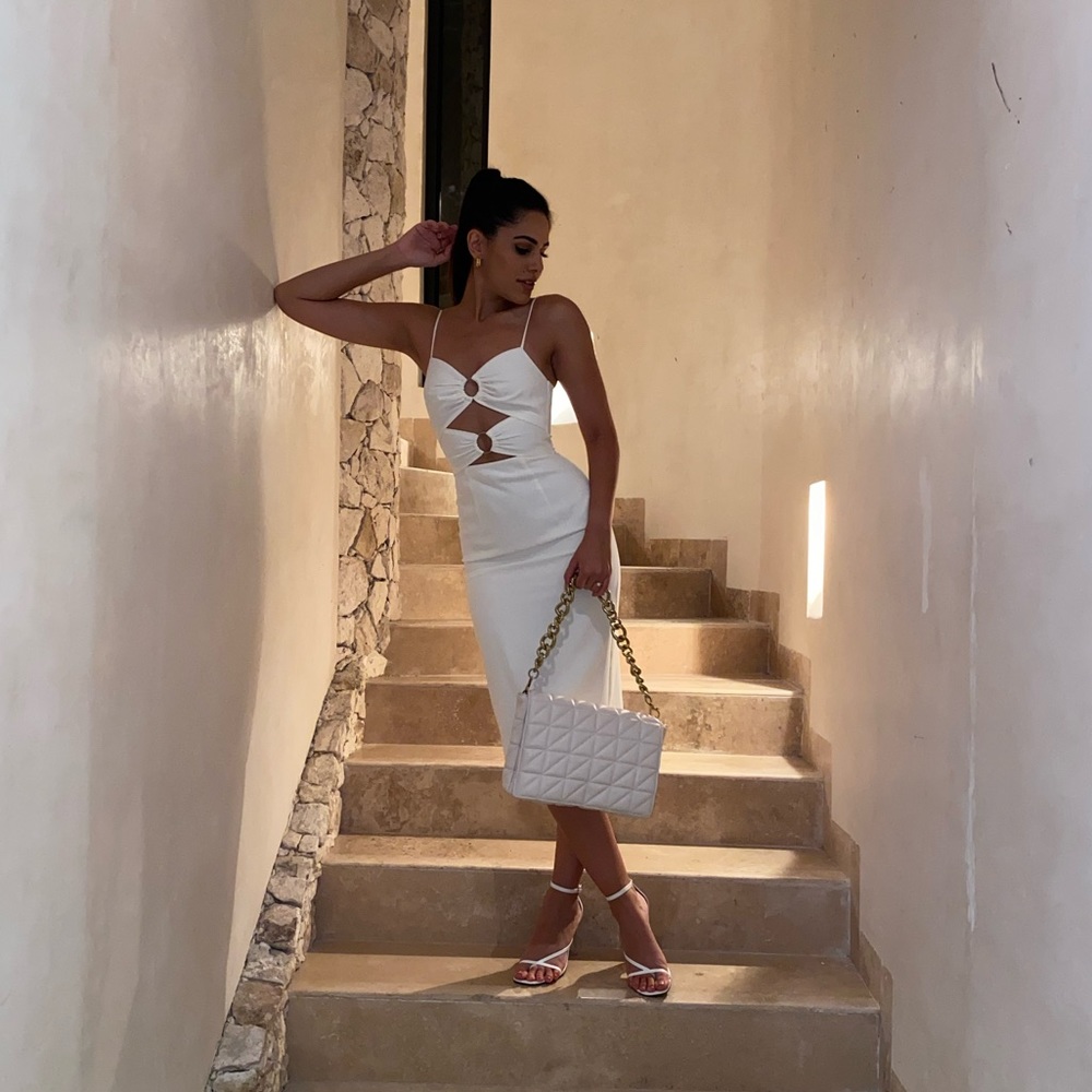 Gianni Bini White Midi Dress - Picture 9 of 10